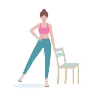 تمرين توازن الساق الواحدة